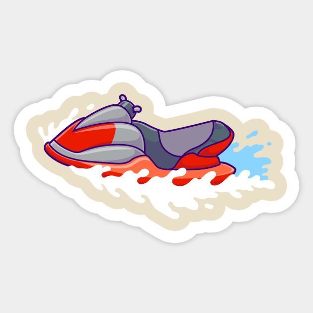 Jet Ski Boat Cartoon Sticker by Catalyst Labs